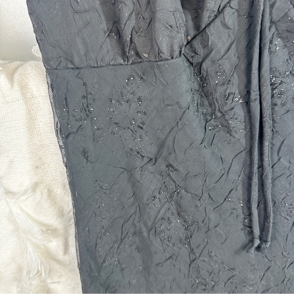 Vintage I.N. San Francisco Black y2k Slip Midi Dress sz 9 - Picture 6 of 6